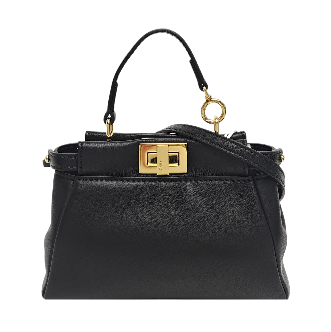 Peekaboo Mini Lambskin Black