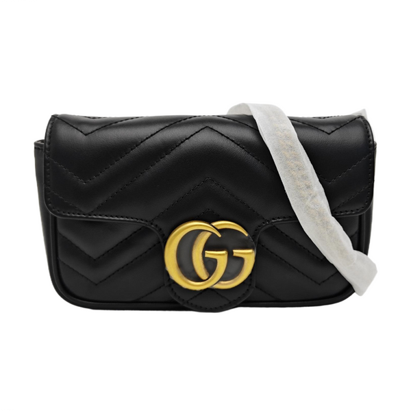 GG Marmont Mini Quilted Calfskin Black