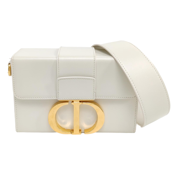Authenticated pre-owned  30 Montaigne Calfskin White - Shoulder Bag at Looply