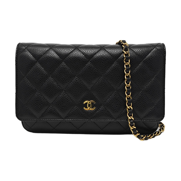 WOC Quilted Grained Calfskin Black