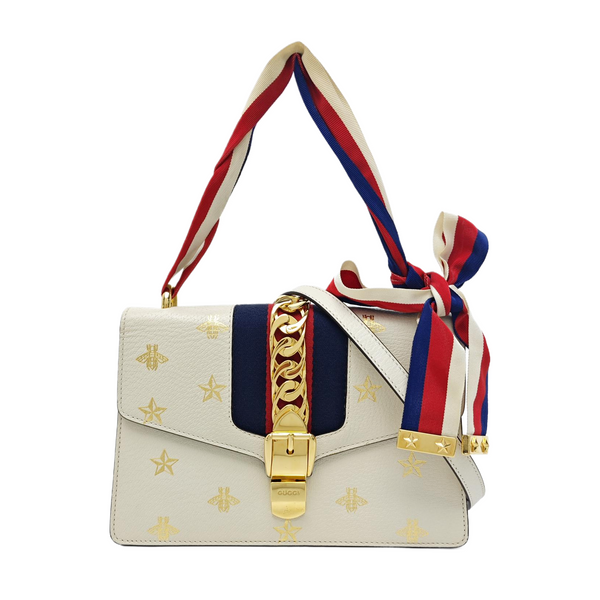 Calfskin Shoulder Bag Small White