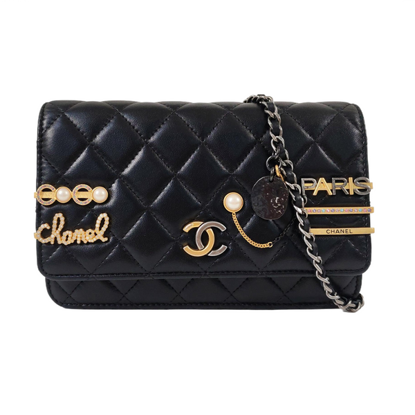 WOC Quilted Lambskin Black
