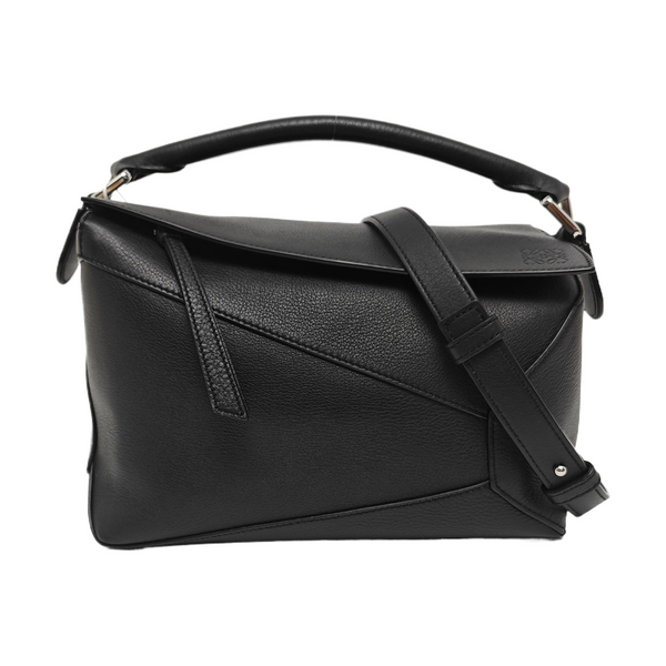 Puzzle Edge Small Calfskin Black
