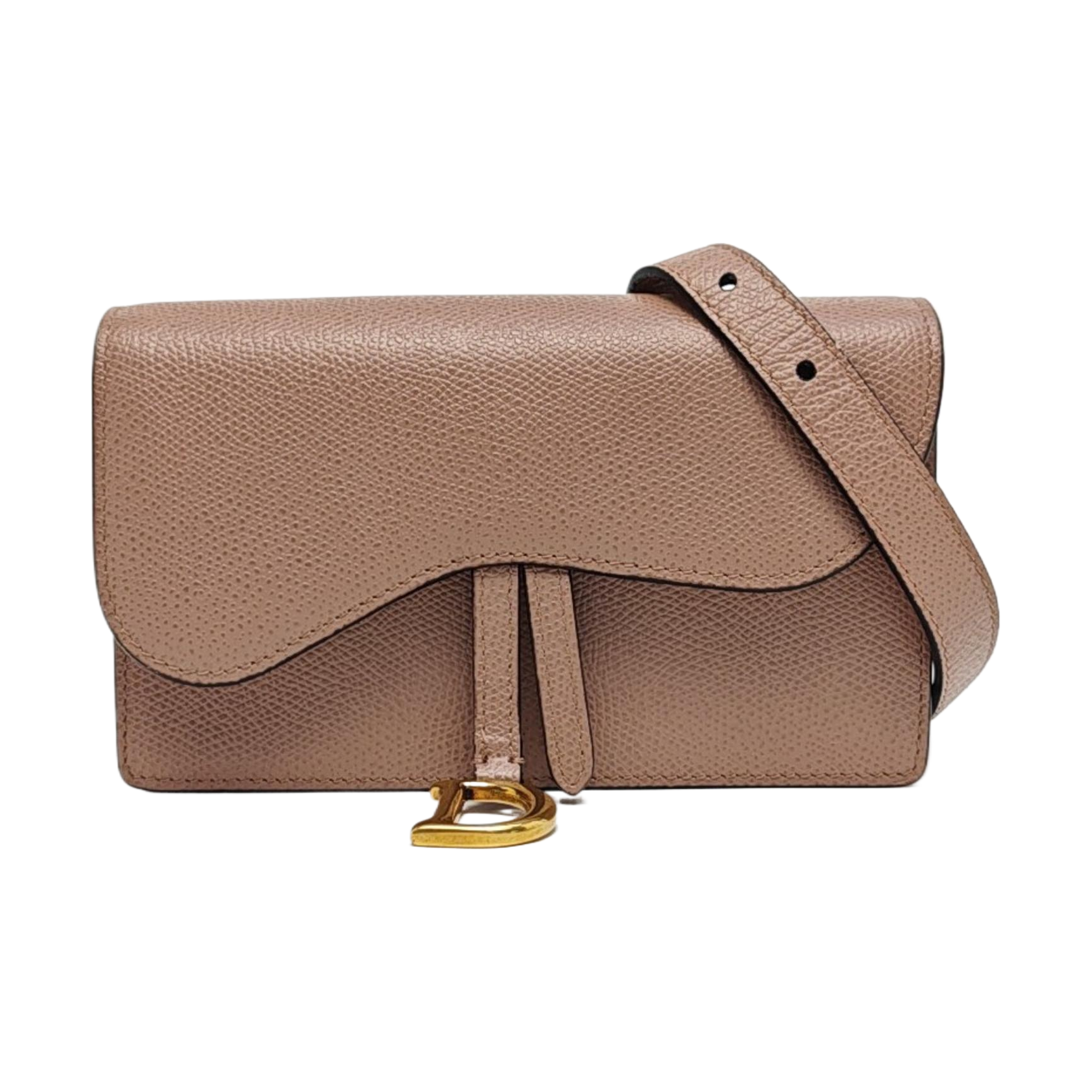 Authenticated pre-owned  Saddle Calfskin Pink - Belt Bag at Looply