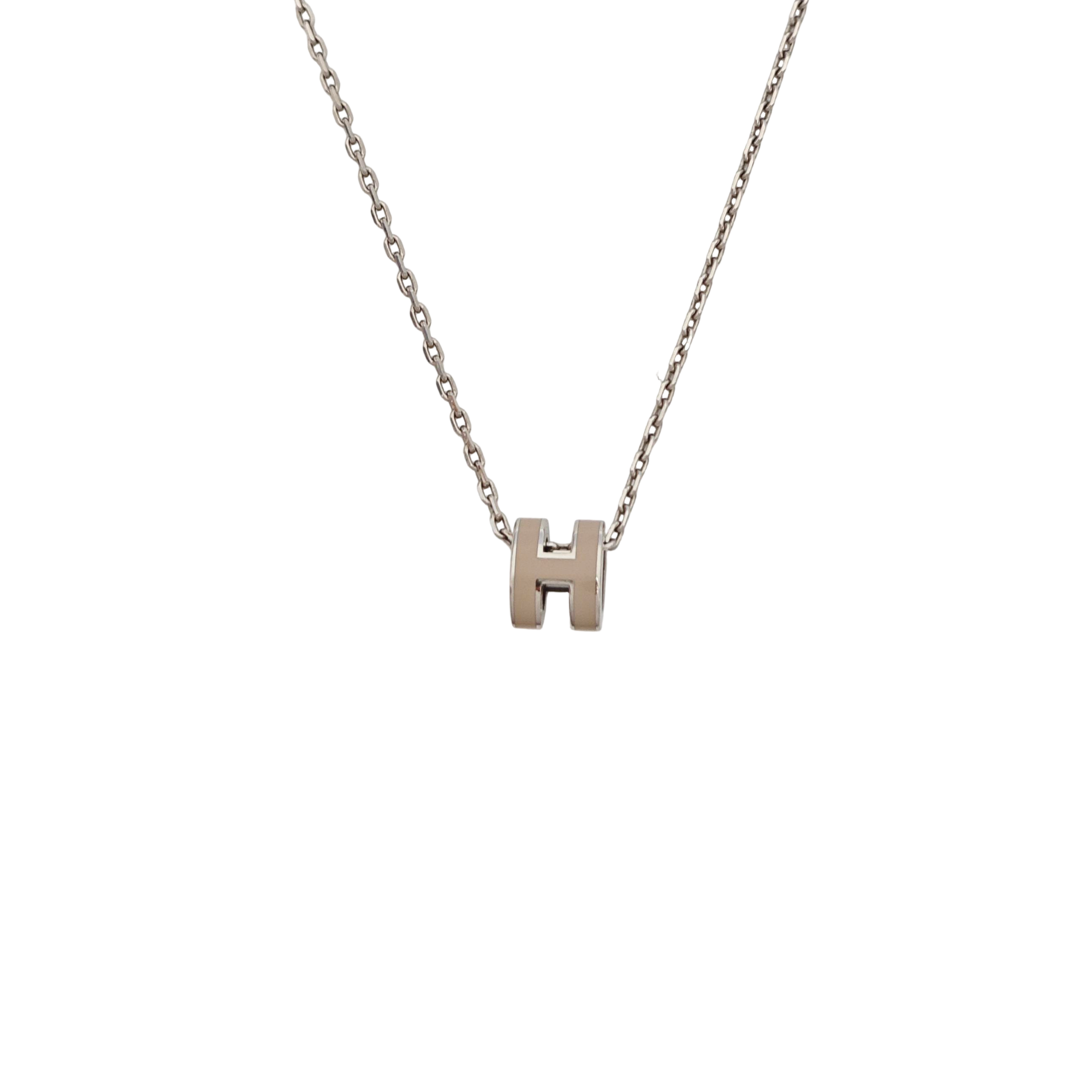 Pop H Metal Silver Necklace