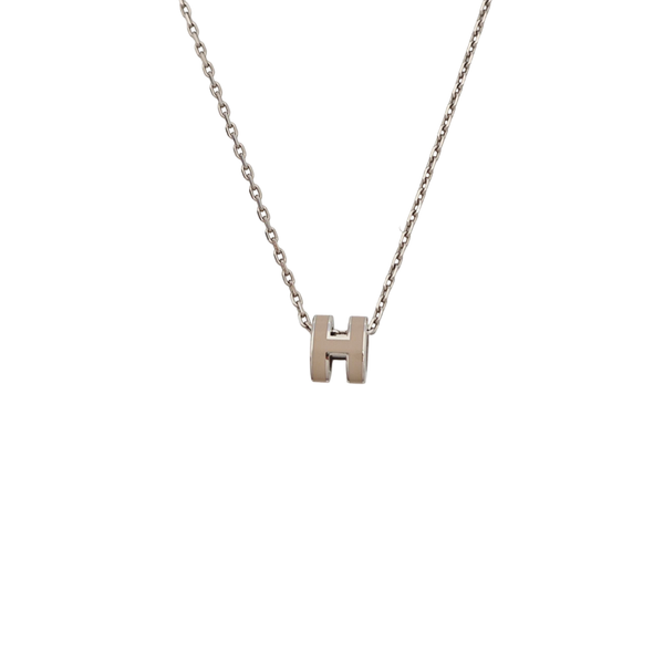 Pop H Metal Silver Necklace