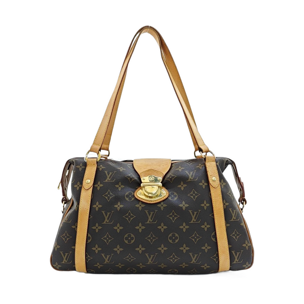 STRESA Monogram Coated Canvas Brown