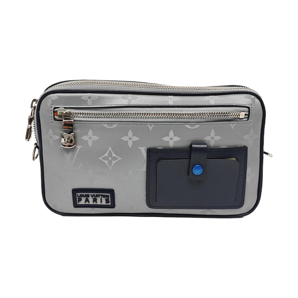 ALPHA Monogram Coated Canvas Silver