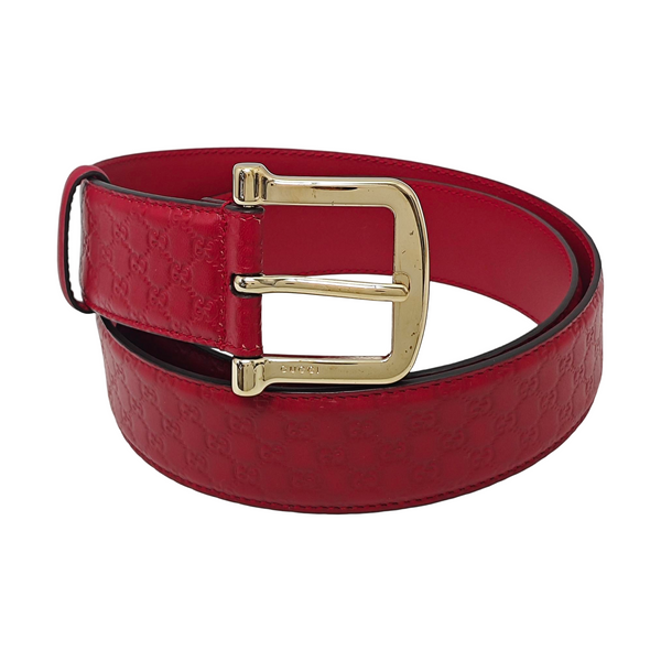 Leather Belt Red