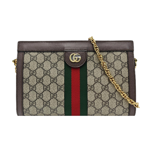 Ophidia Small Monogram Coated Canvas Beige