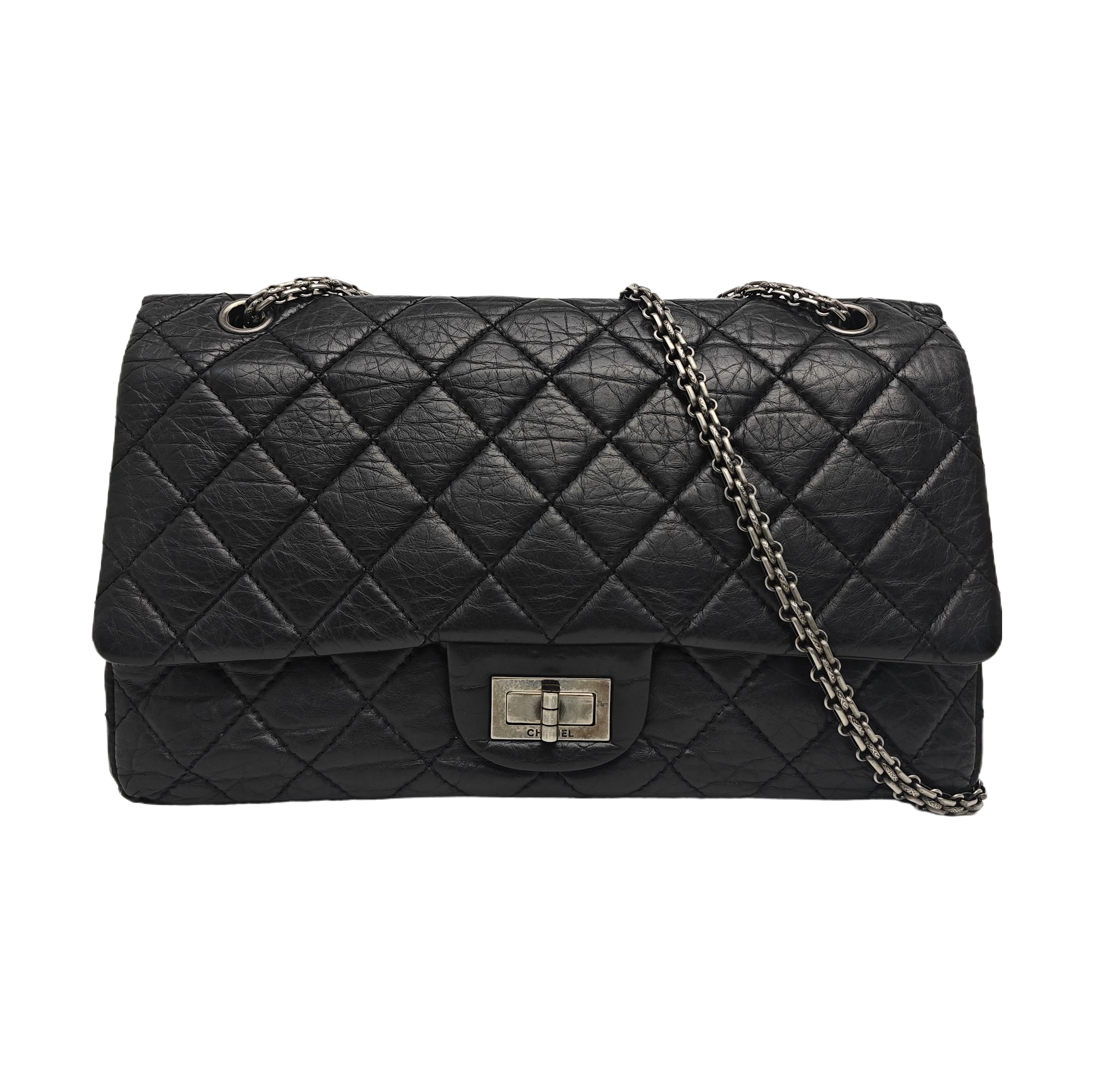 2.55 227 Quilted Calfskin Black