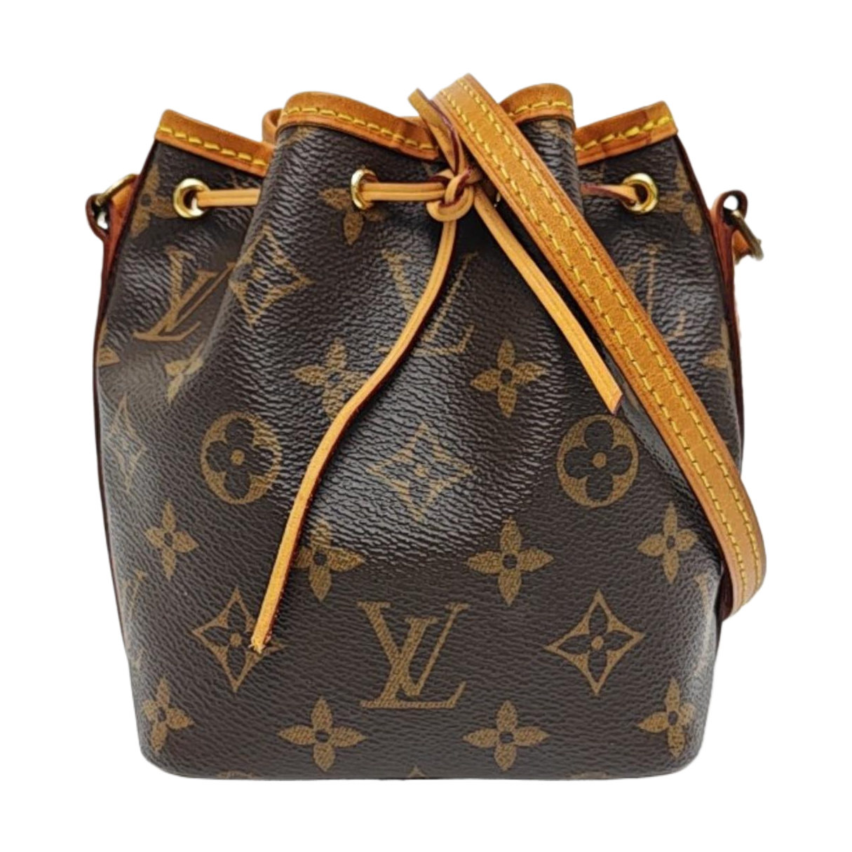NÉONOÉ Nano Monogram Coated Canvas Brown