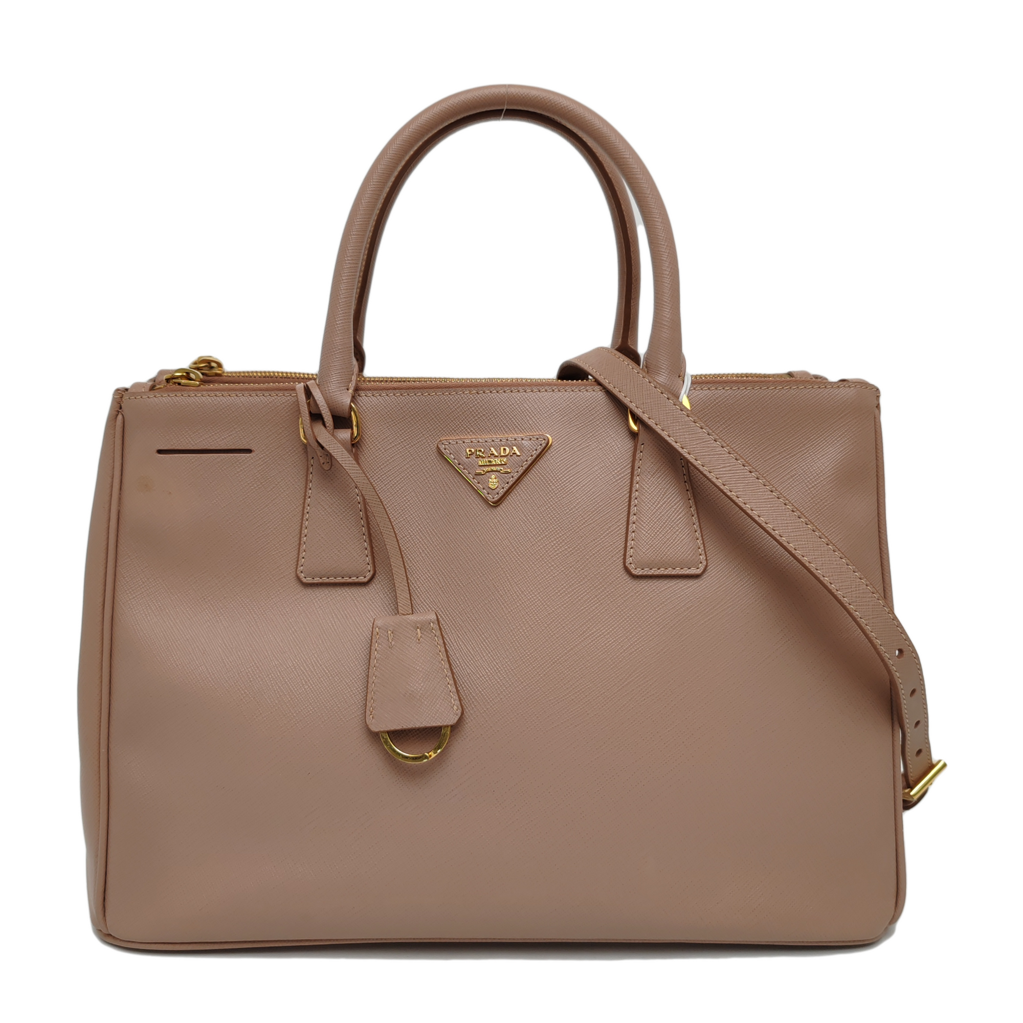 Authenticated pre-owned  Galleria Extra Large Saffiano Calfskin Saffiano Calfskin Pink - Tote Bag at Looply