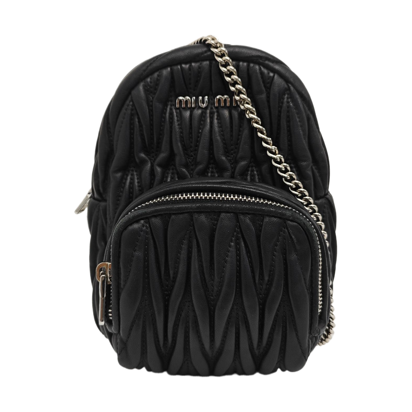Matelassé Super Mini Quilted Lambskin Black
