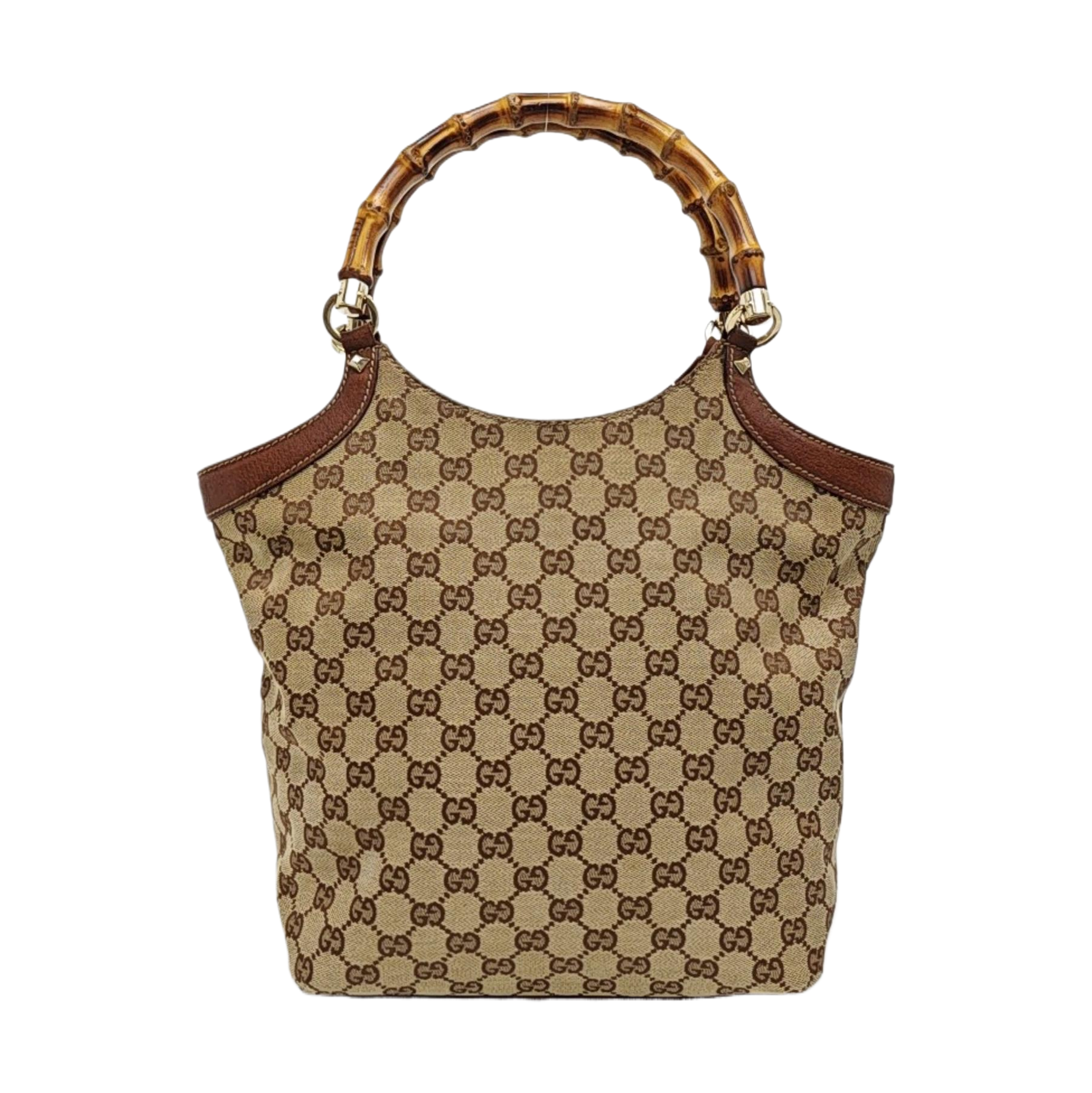 Monogram Canvas Top Handle Bag Brown
