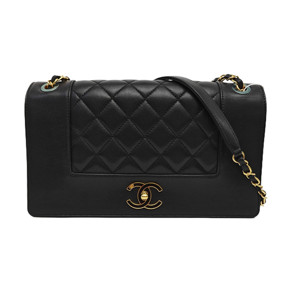 MADEMOISELLE Large Quilted Calfskin Black