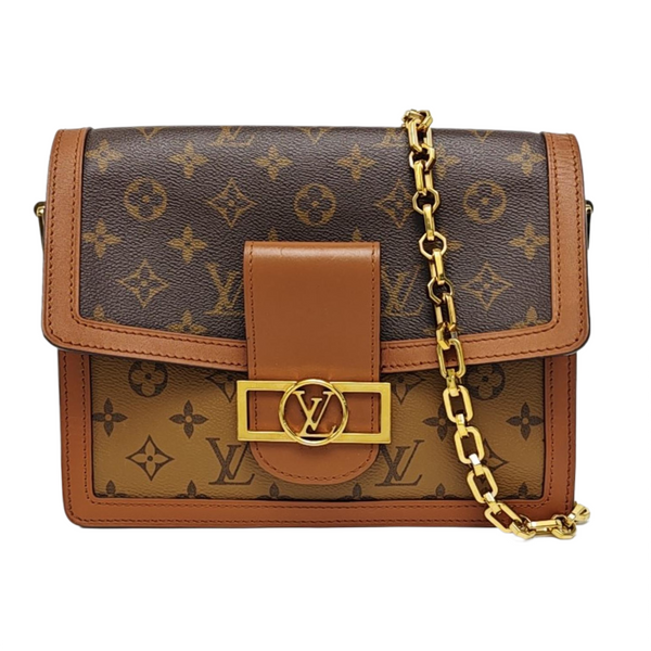 DAUPHINE MM Monogram Coated Canvas Brown