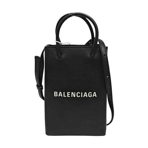 Shopping Bag Calfskin Black