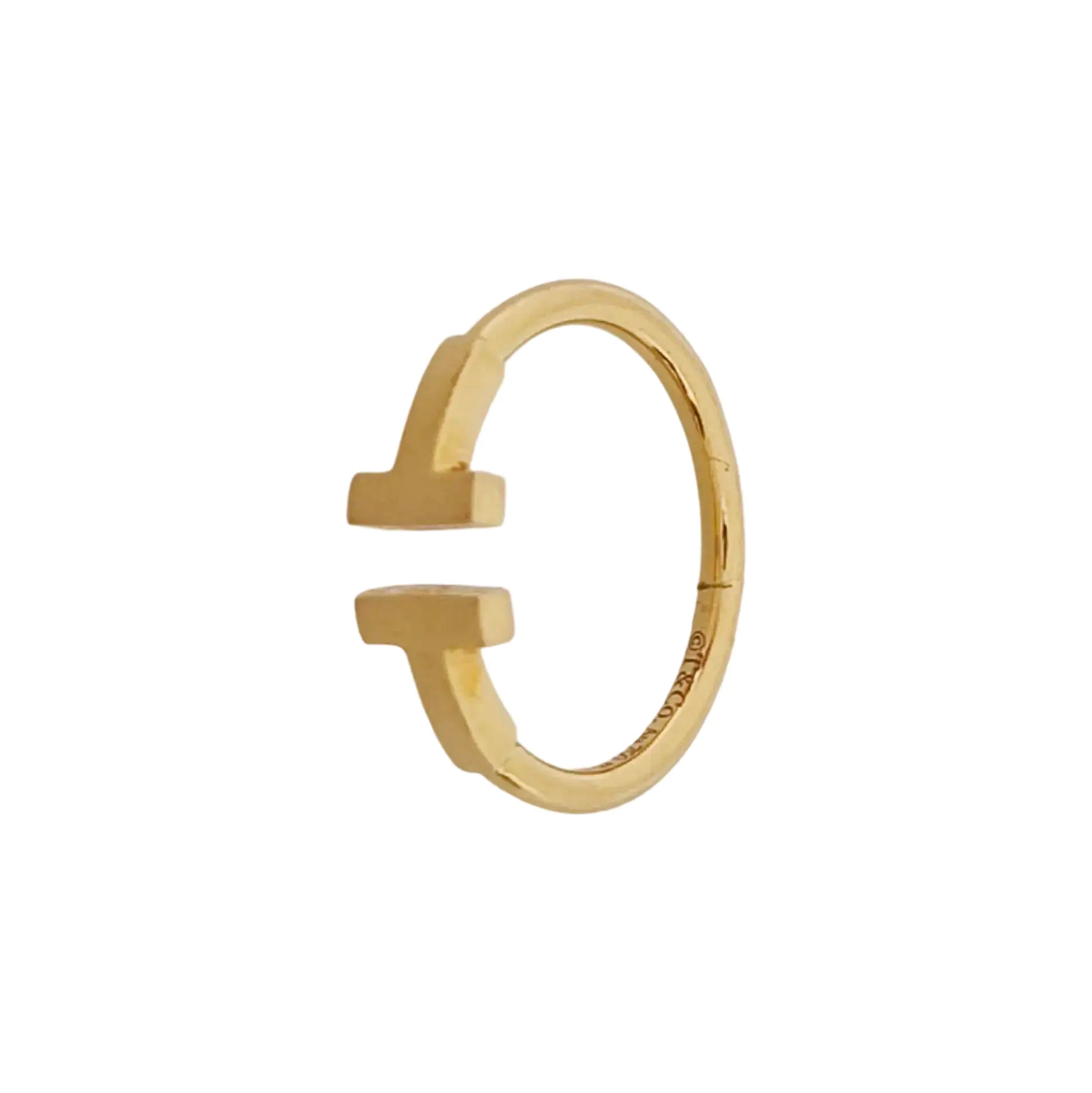 Tiffany T 18k Rose Gold Ring EU 50