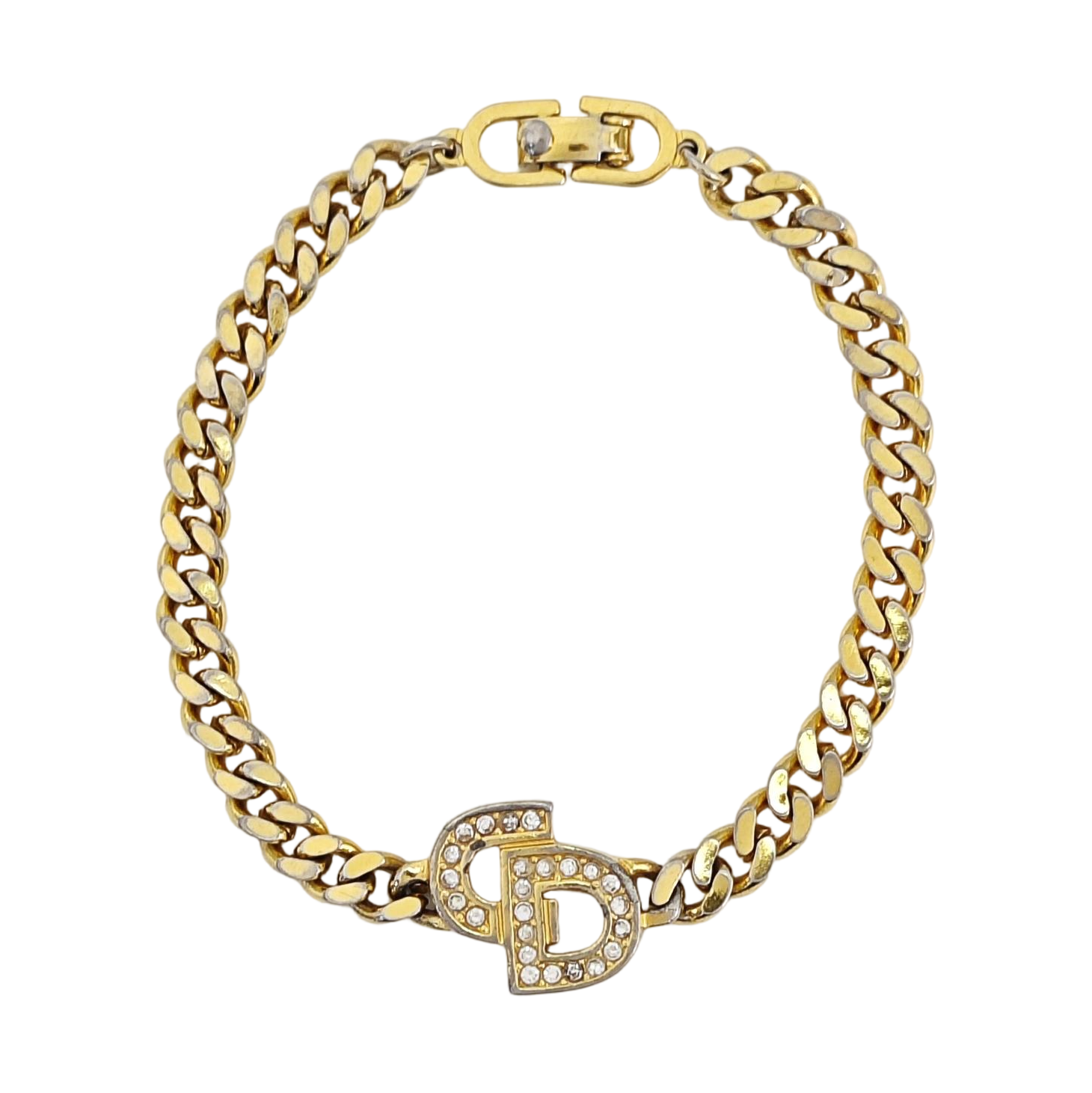 CD Navy Metal Gold Bracelet