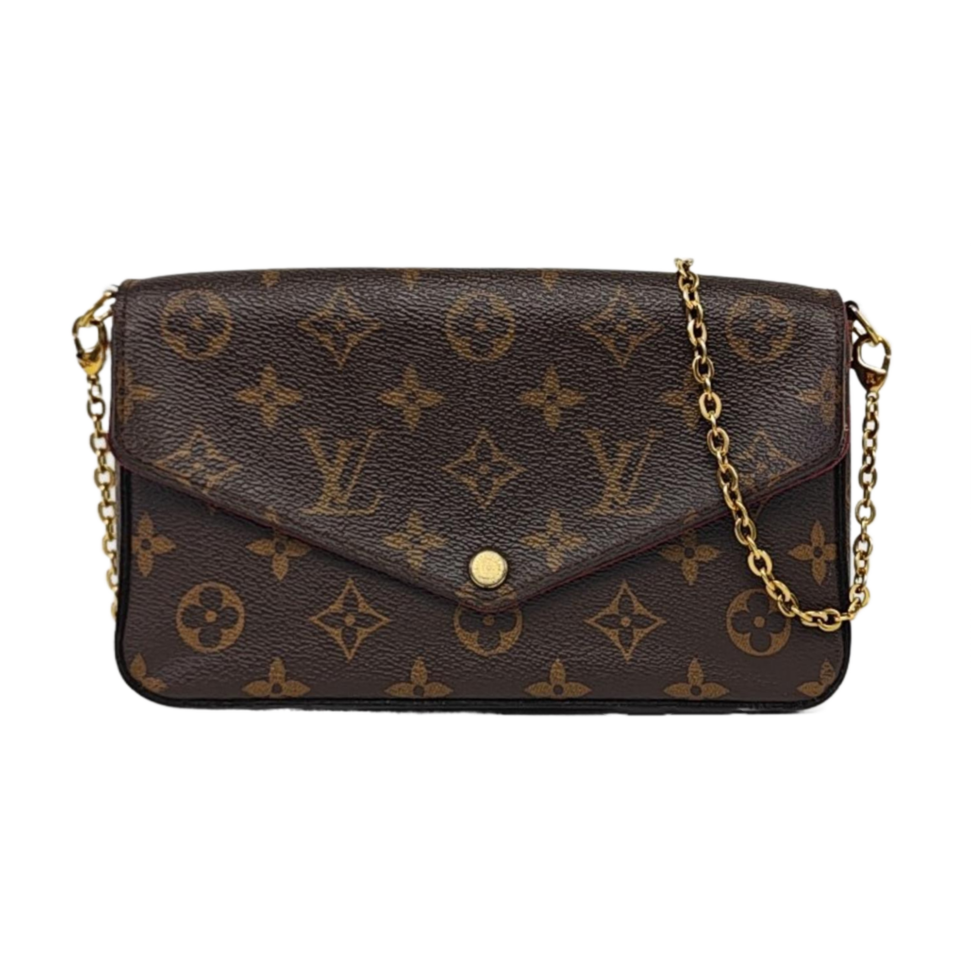 Authenticated pre-owned  FÉLICIE Monogram Coated Canvas Brown - Crossbody Bag at Looply