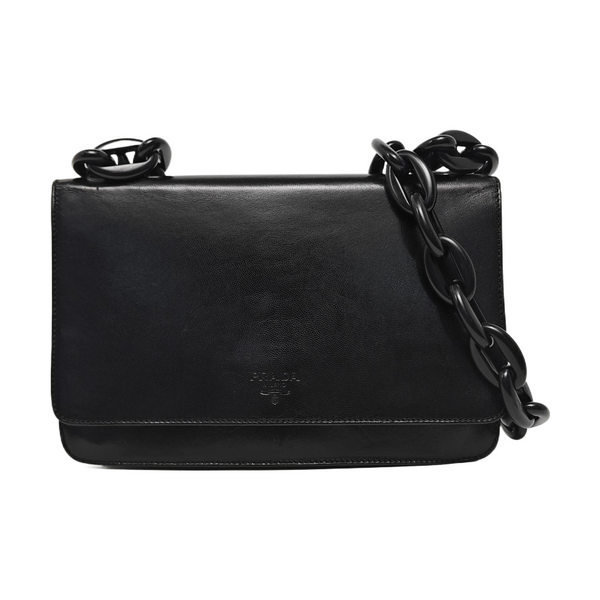 Calfskin Shoulder Bag Black