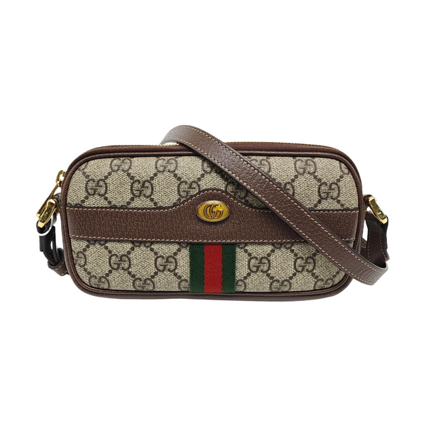 Ophidia Mini Monogram Coated Canvas Beige