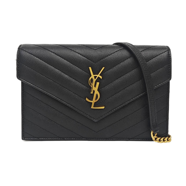 MONOGRAM WOC Chevron Calfskin Black