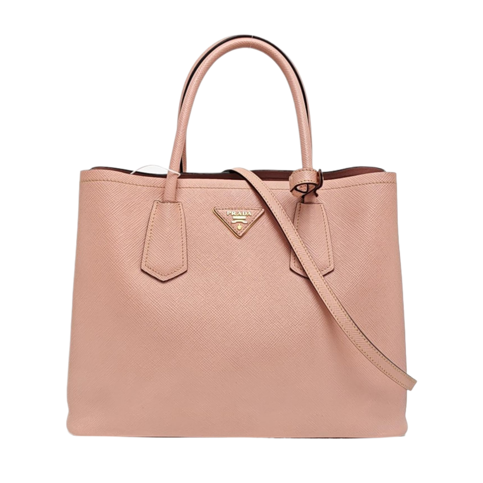 Double Large Saffiano Calfskin Pink