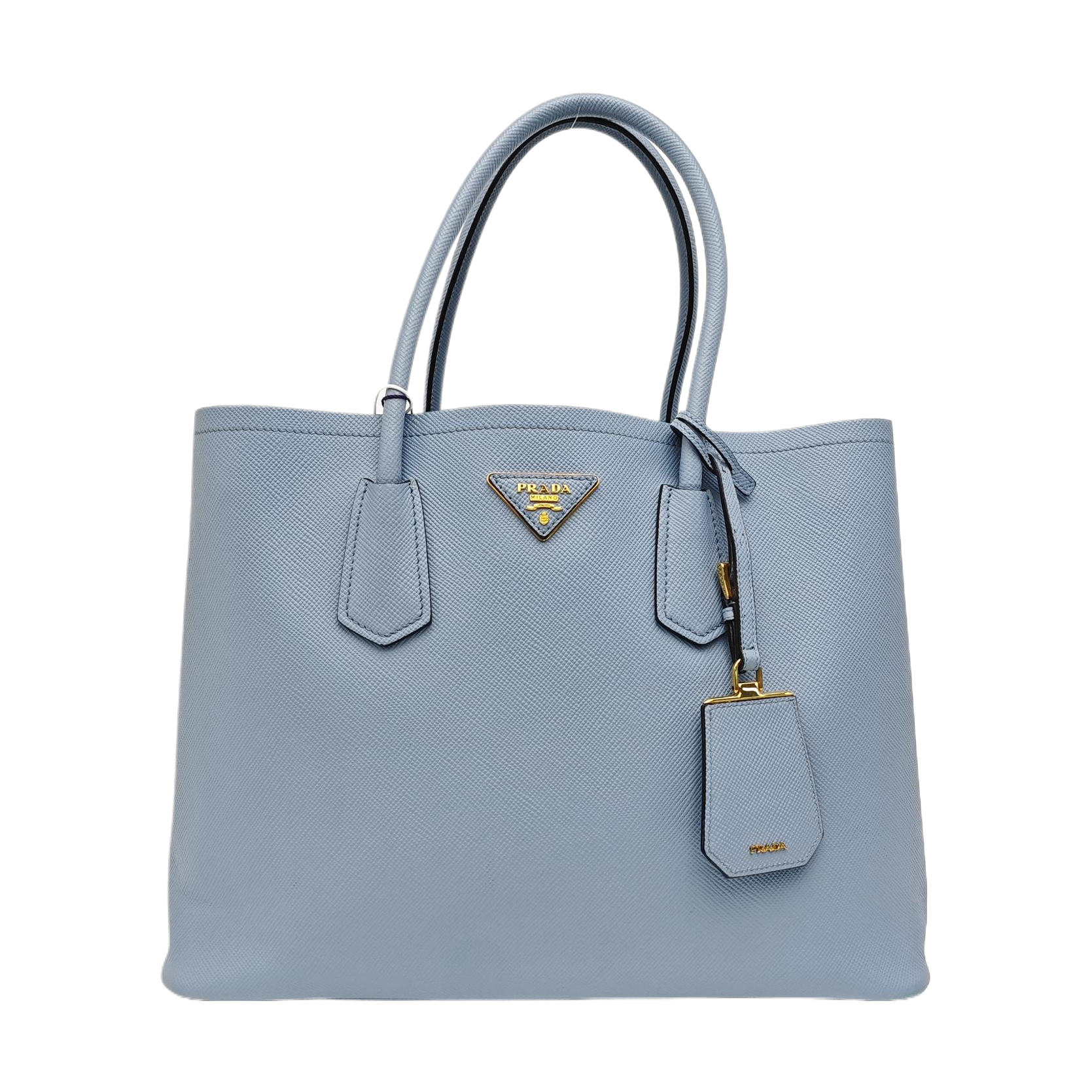 Double Large Calfskin Blue