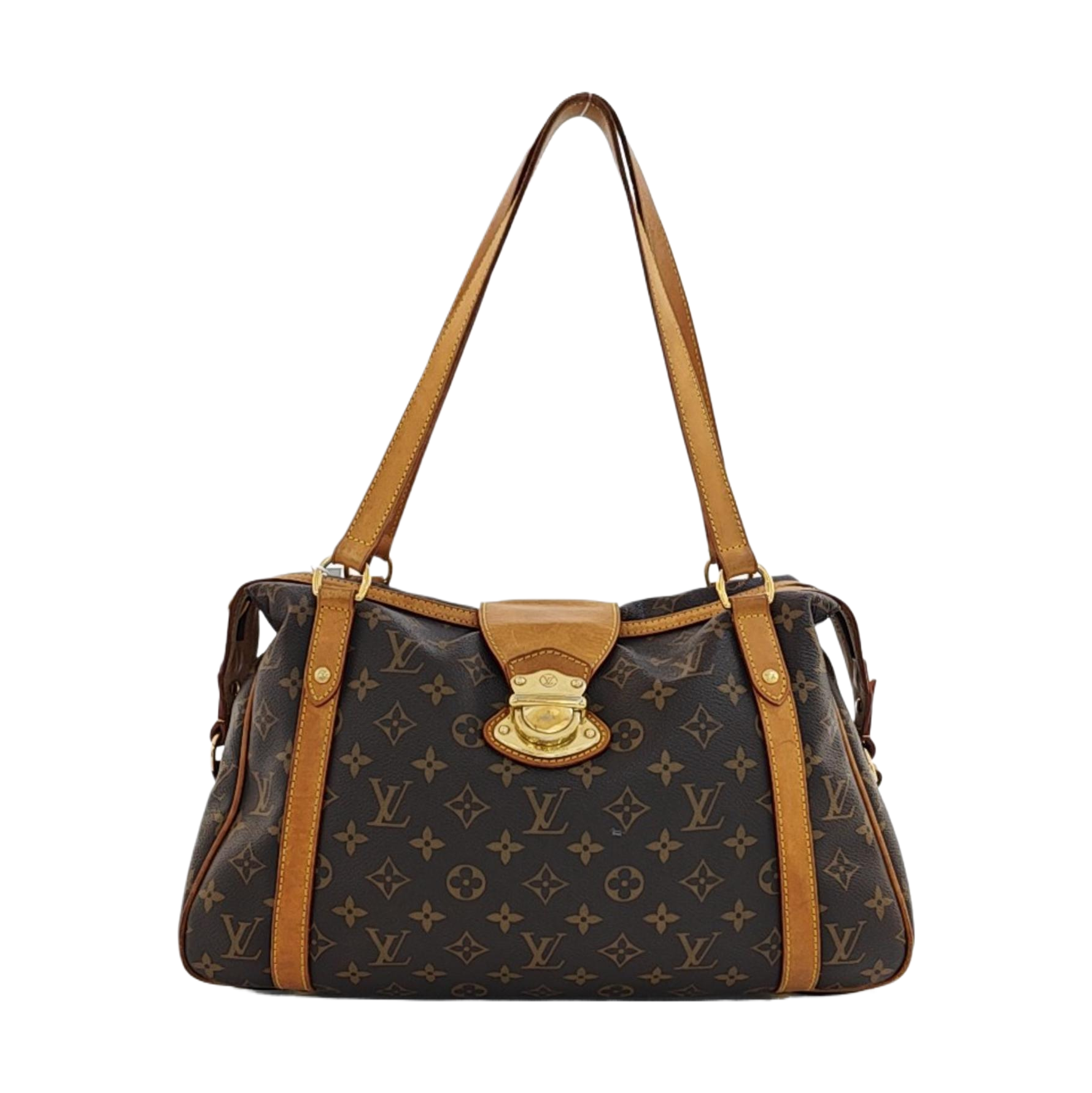 STRESA Monogram Coated Canvas Brown