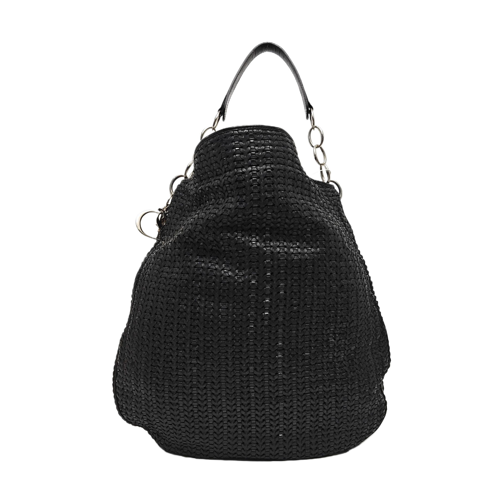 Calfskin Top Handle Bag Black