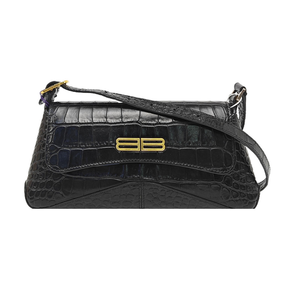 Calfskin Top Handle Bag Black