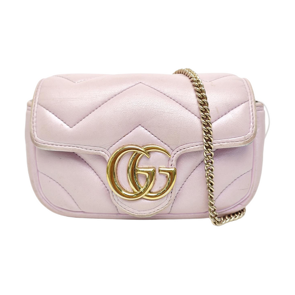 GG Marmont Mini Quilted Calfskin Pink