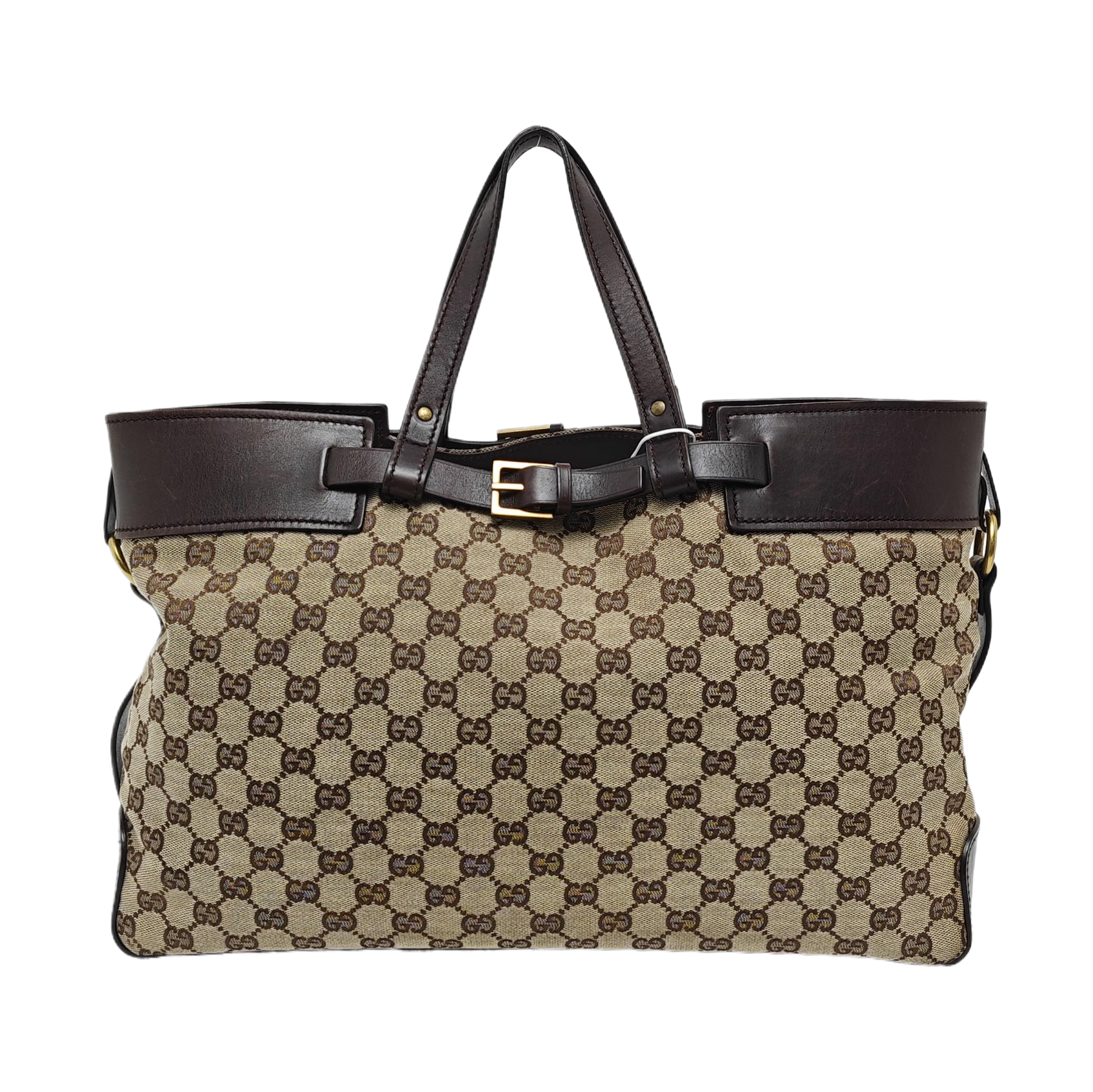 Monogram Canvas Tote Bag Brown