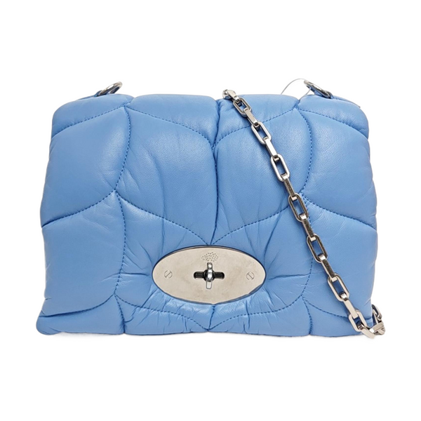 Quilted Lambskin Shoulder Bag Blue