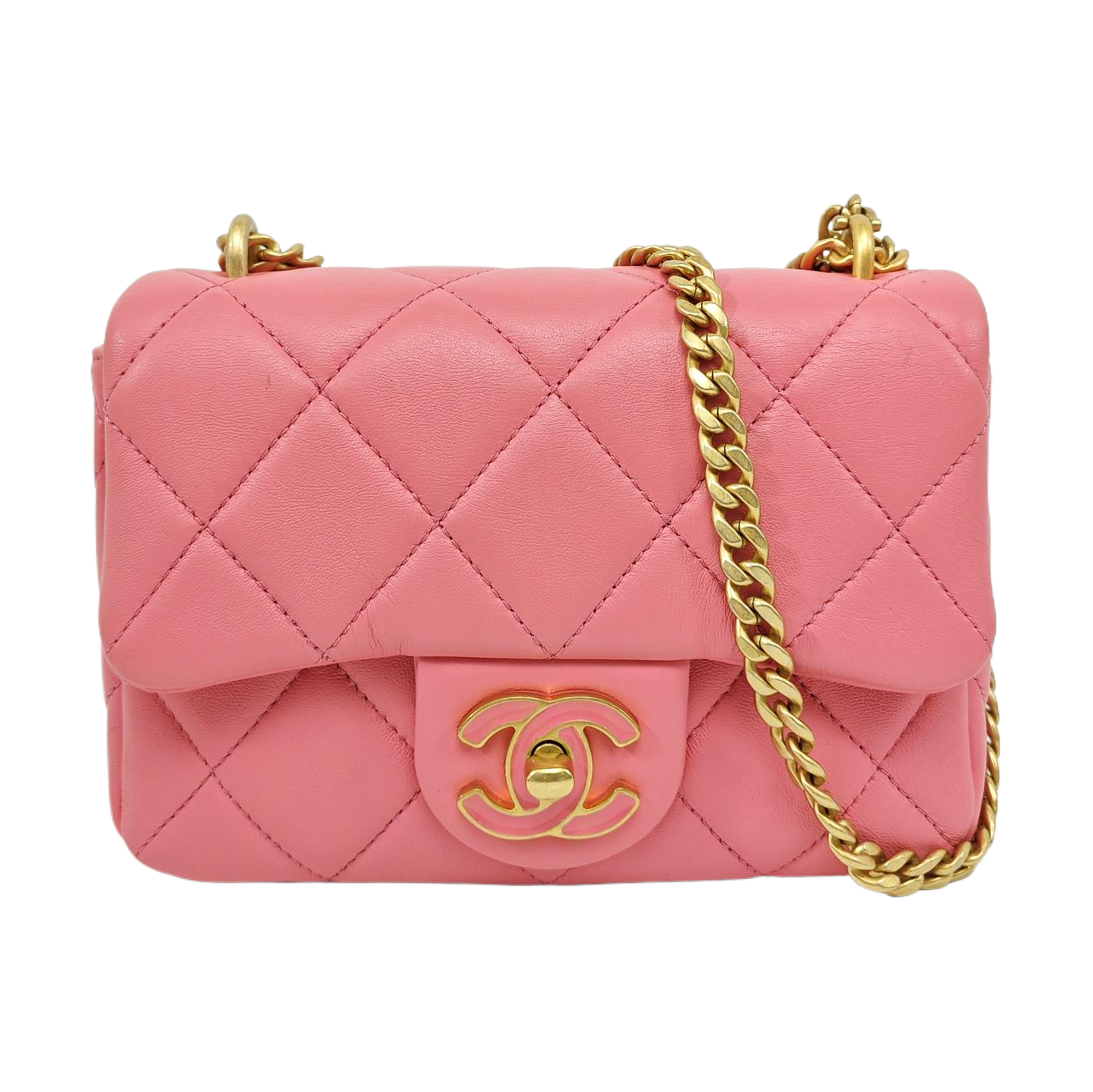 CLASSIC FLAP Mini Quilted Lambskin Pink
