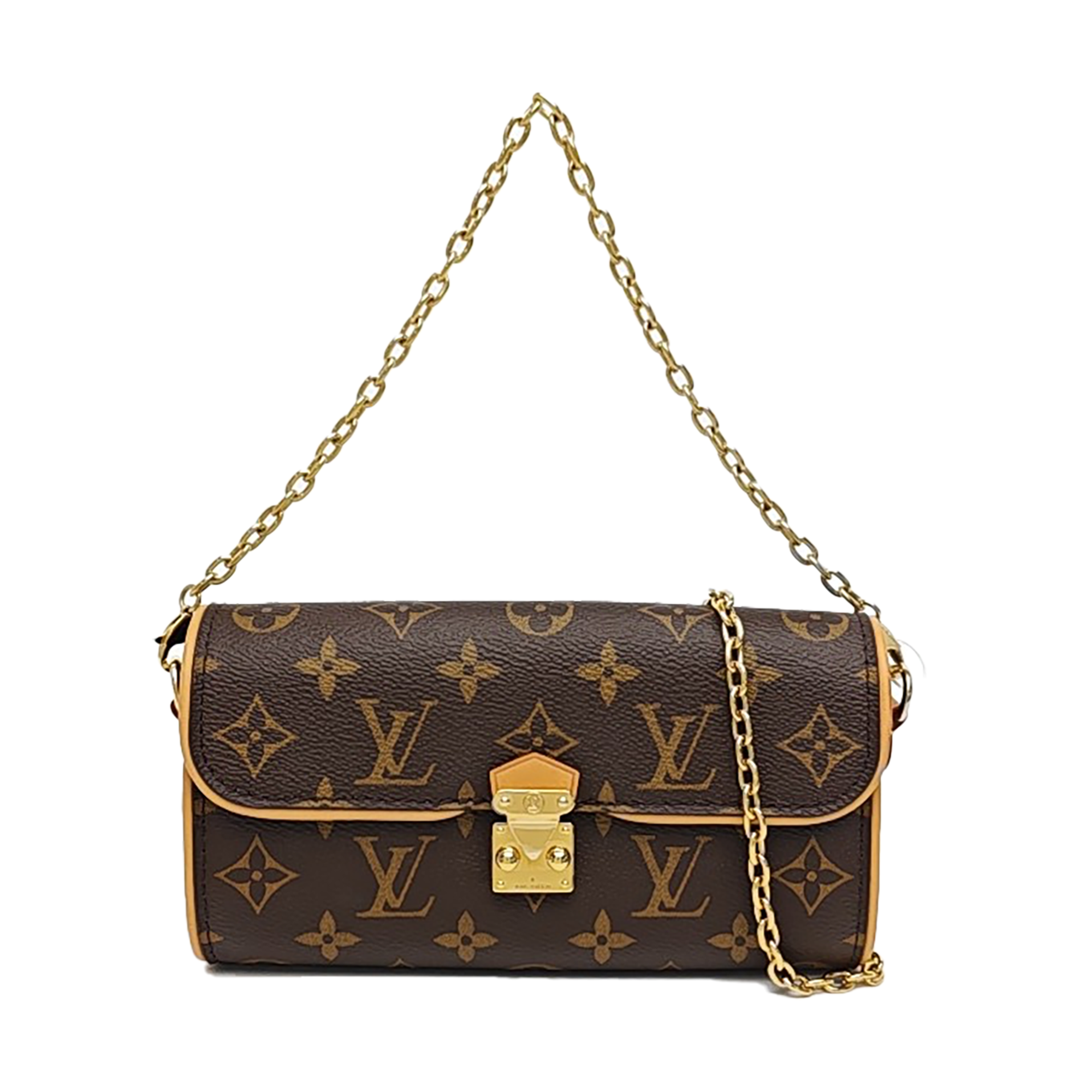 Pochette Camille Monogram Coated Canvas Brown