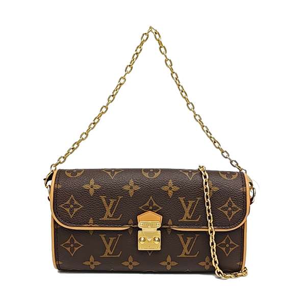 Pochette Camille Monogram Coated Canvas Brown