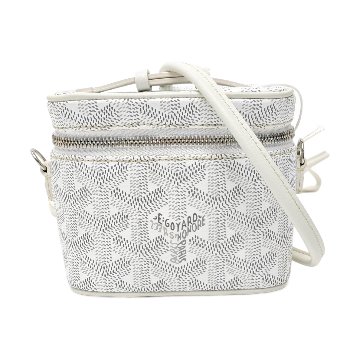 Coated Canvas Shoulder Bag Mini White
