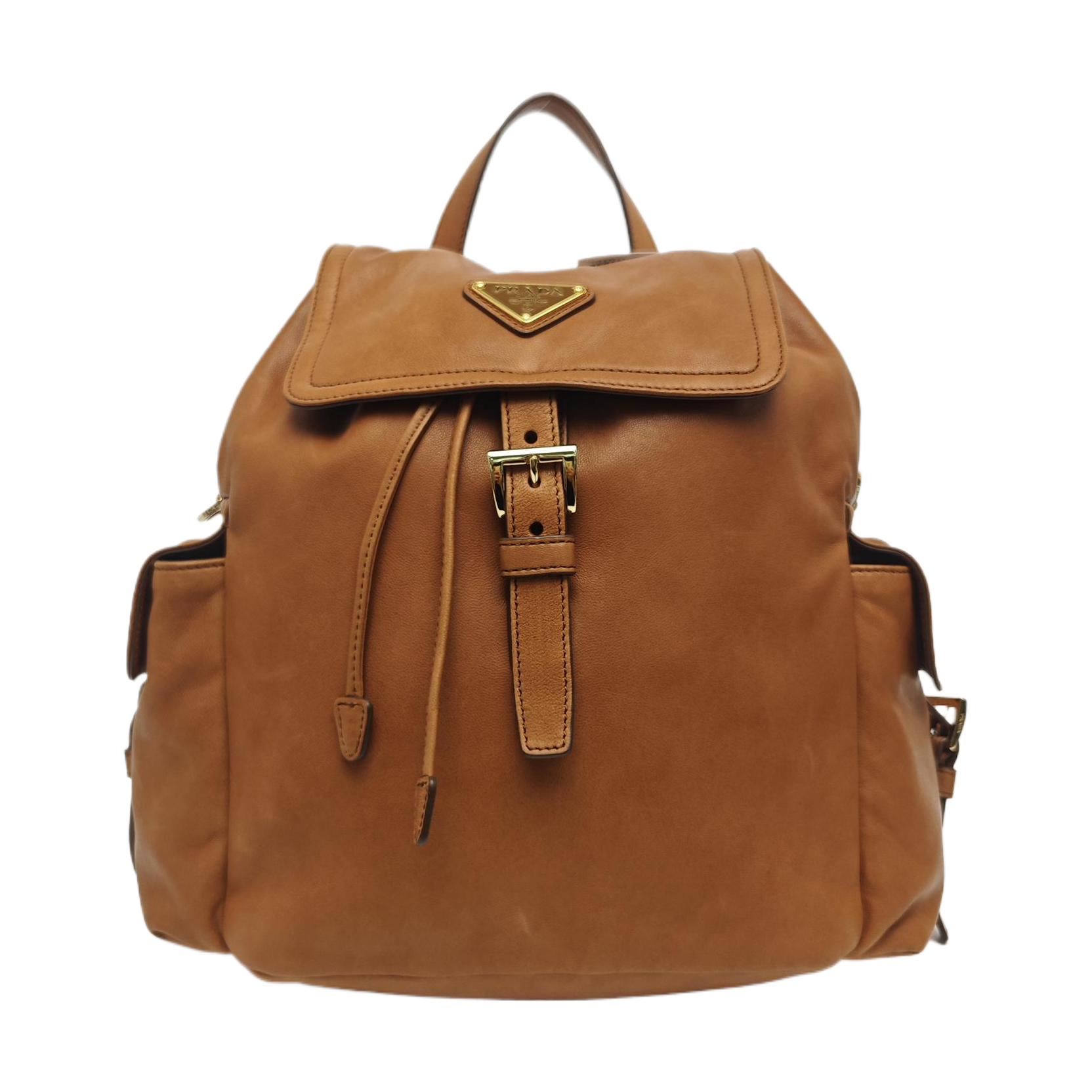 Re-Nylon Backpack Lambskin Brown