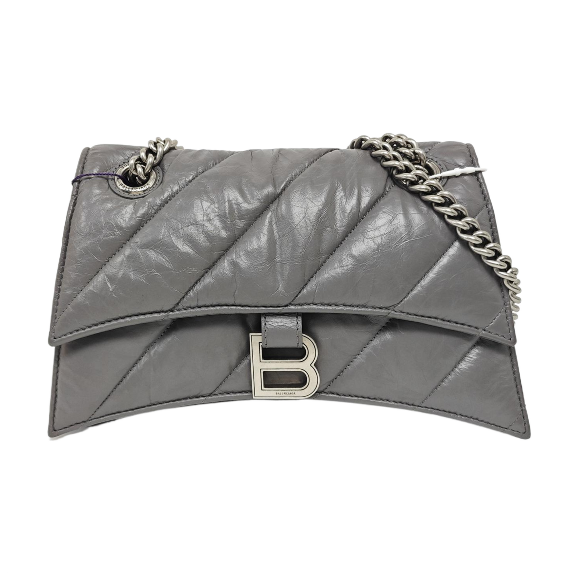 Hourglass S Quilted Lambskin Gray
