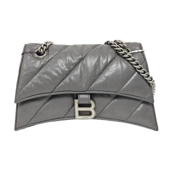 Hourglass S Quilted Lambskin Gray