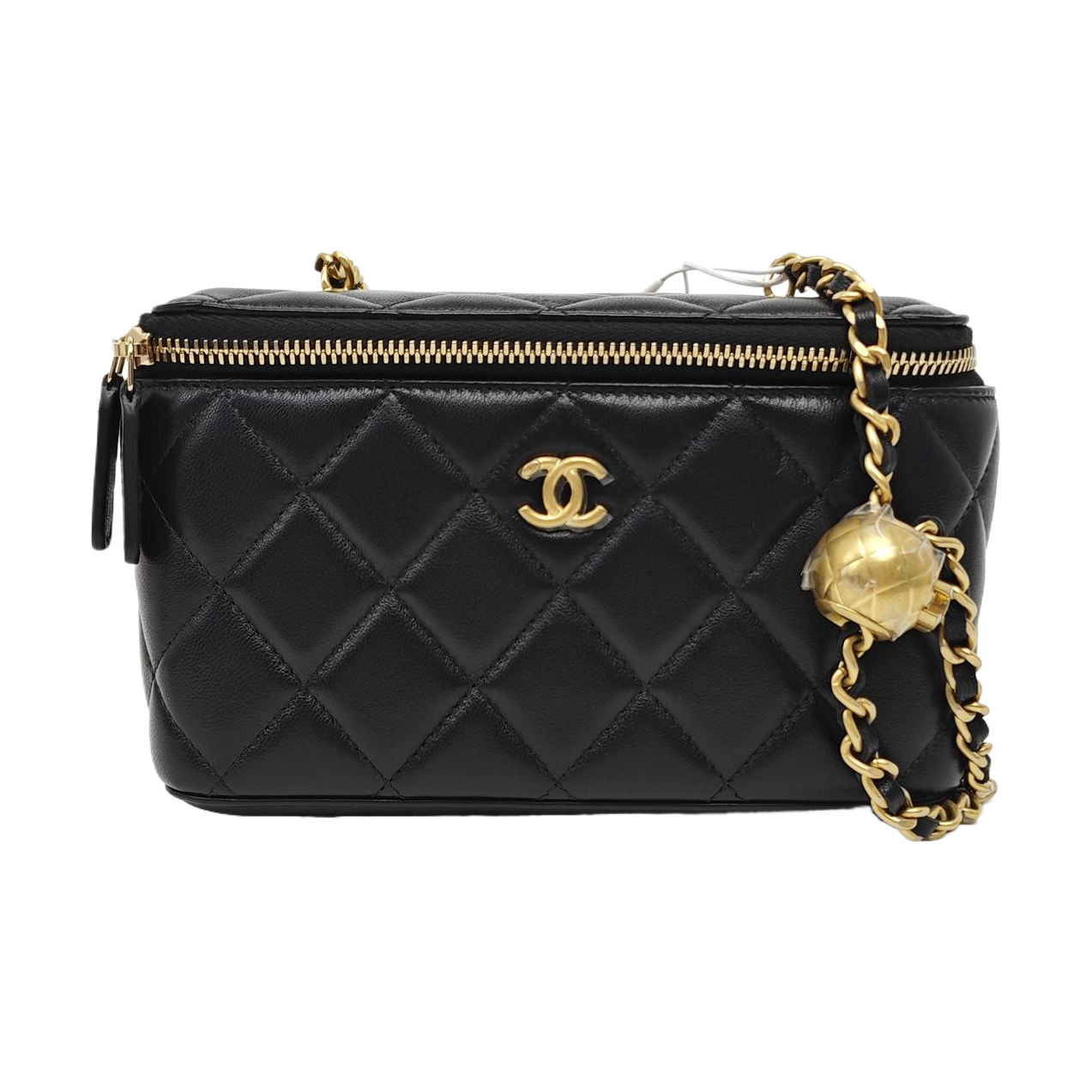 VANITY CASE Small Quilted Lambskin Black