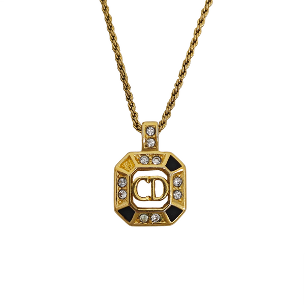 Twist Round Metal Gold Necklace