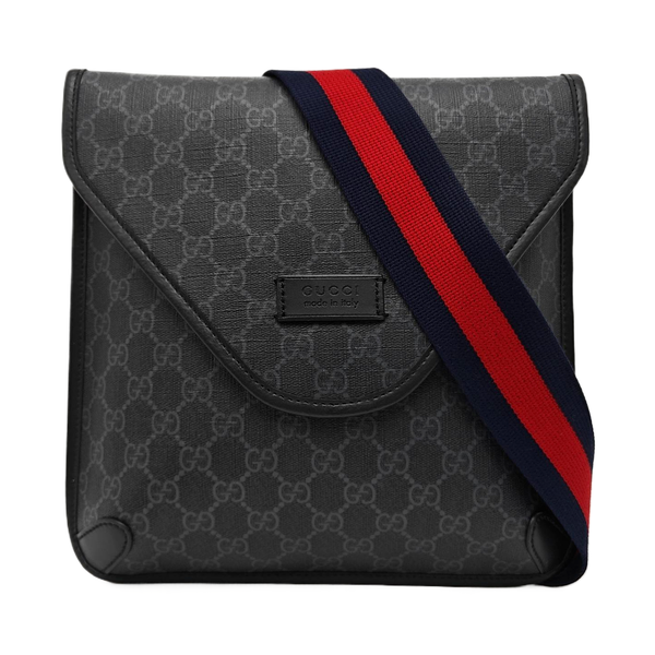 Monogram Coated Canvas Shoulder Bag Gray