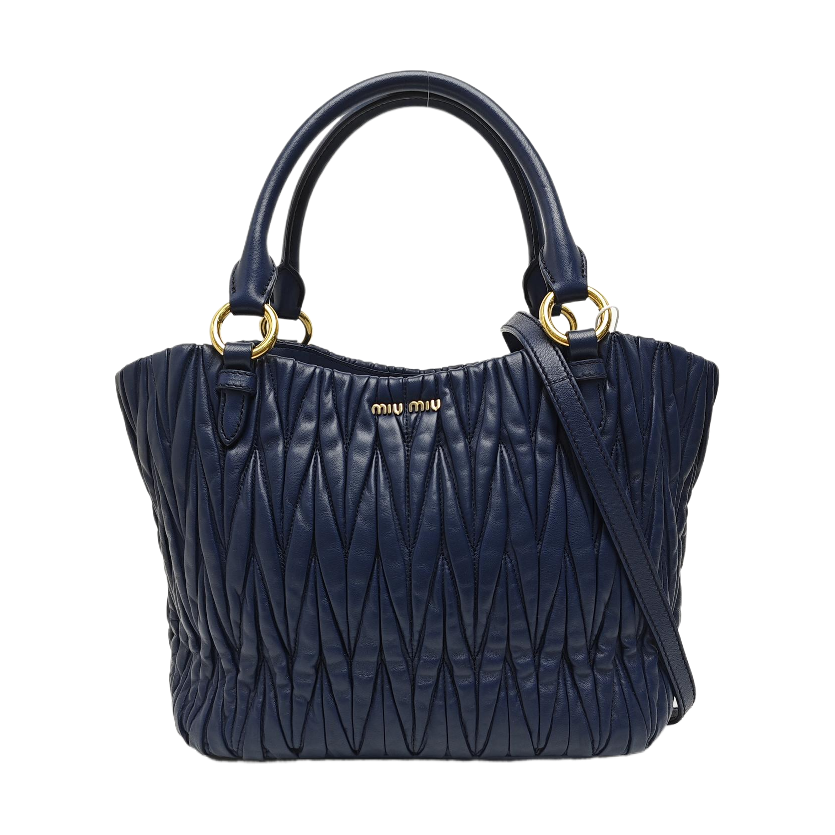 Quilted Lambskin Tote Bag Blue