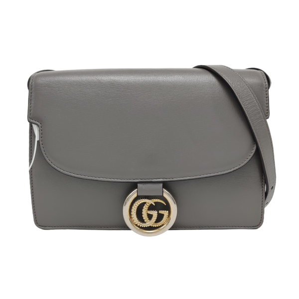GG Ring Small Calfskin Gray