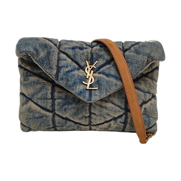 PUFFER Mini Quilted Denim Blue