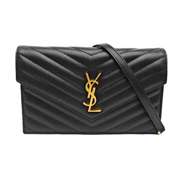 MONOGRAM WOC Chevron Calfskin Black